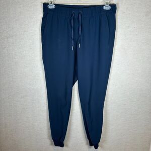 Lululemon On The Fly Jogger Pants Womens Waist 32 Blue Athleisure Drawstring
